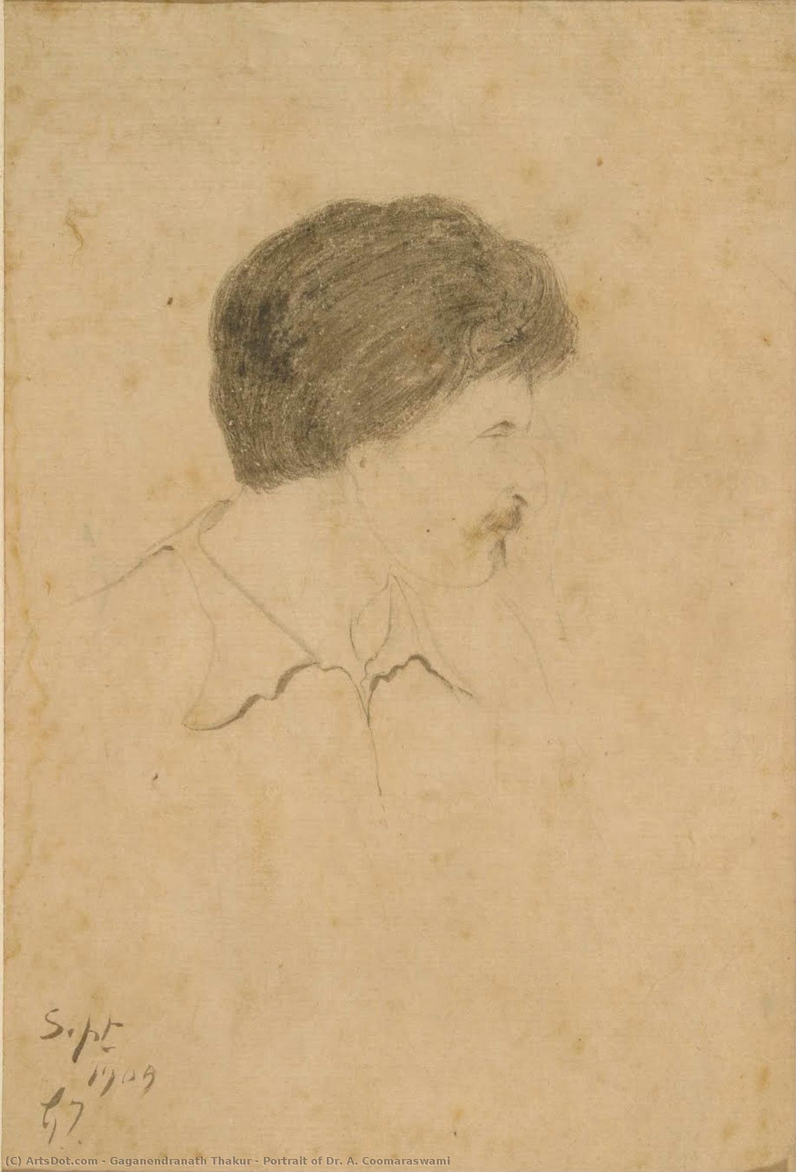 Portrait Of Dr. A. Coomaraswami — Gaganendranath Thakur
