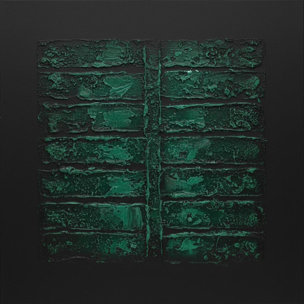 Monolithic Emerald Strata: A Sculptural Study In Deep Forest Shadows And Texture — David Moreau