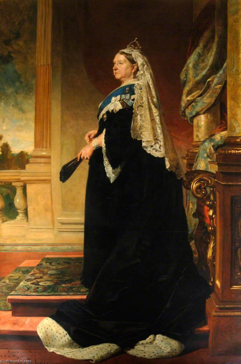 Queen Victoria (1819–1901) (after Heinrich Von Angeli) — Herman Herkomer
