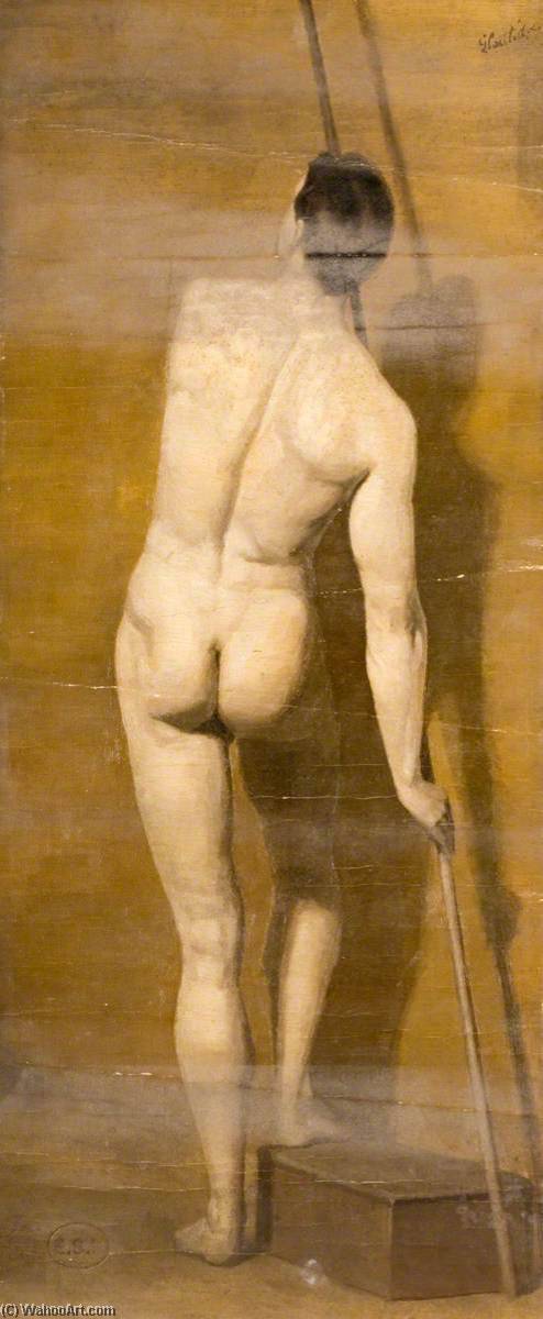 Study Of A Male Nude With Javelin — George Cartlidge