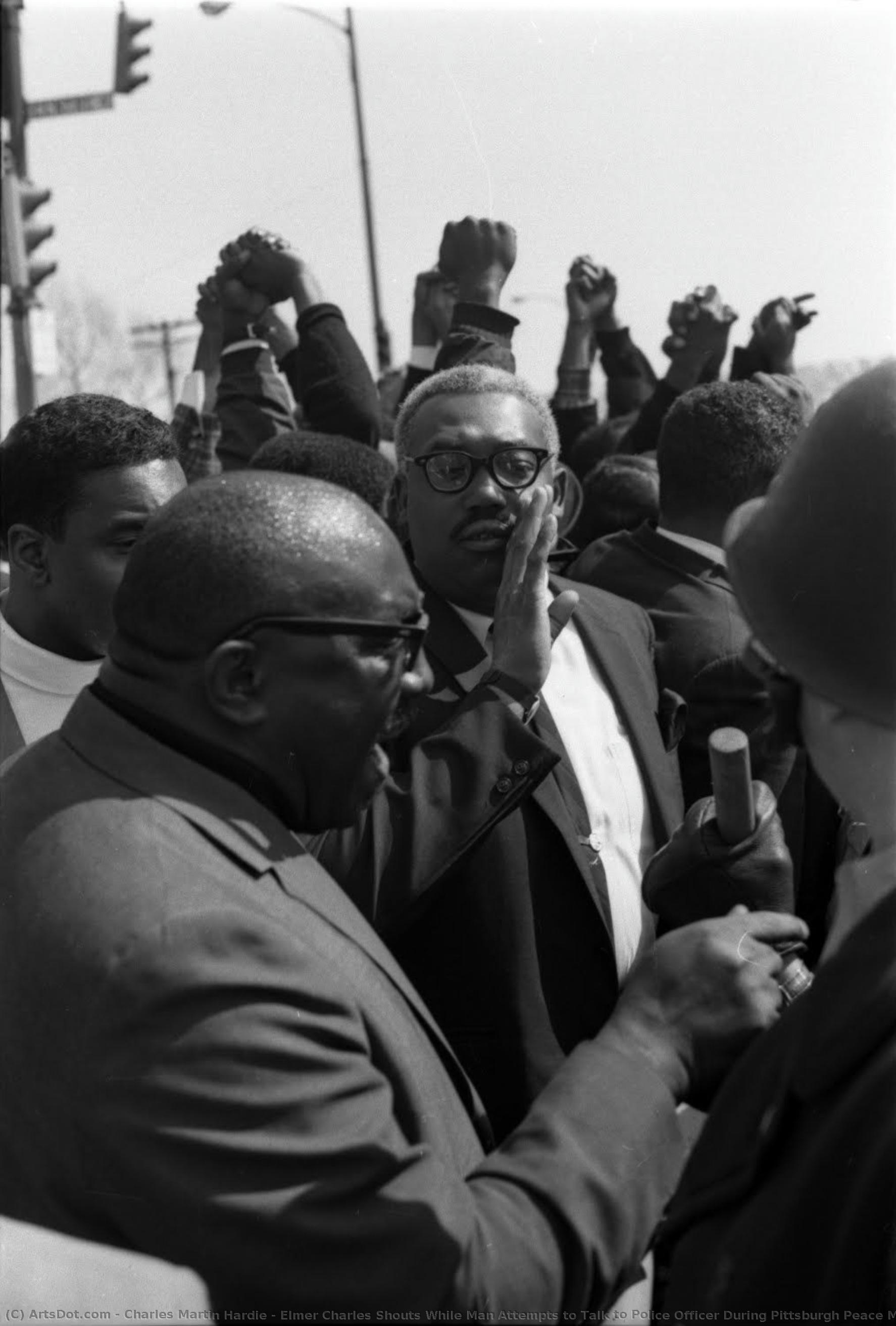 Elmer Charles Shouts While Man Attempts To Talk To Police Officer During Pittsburgh Peace March — Charles Martin Hardie