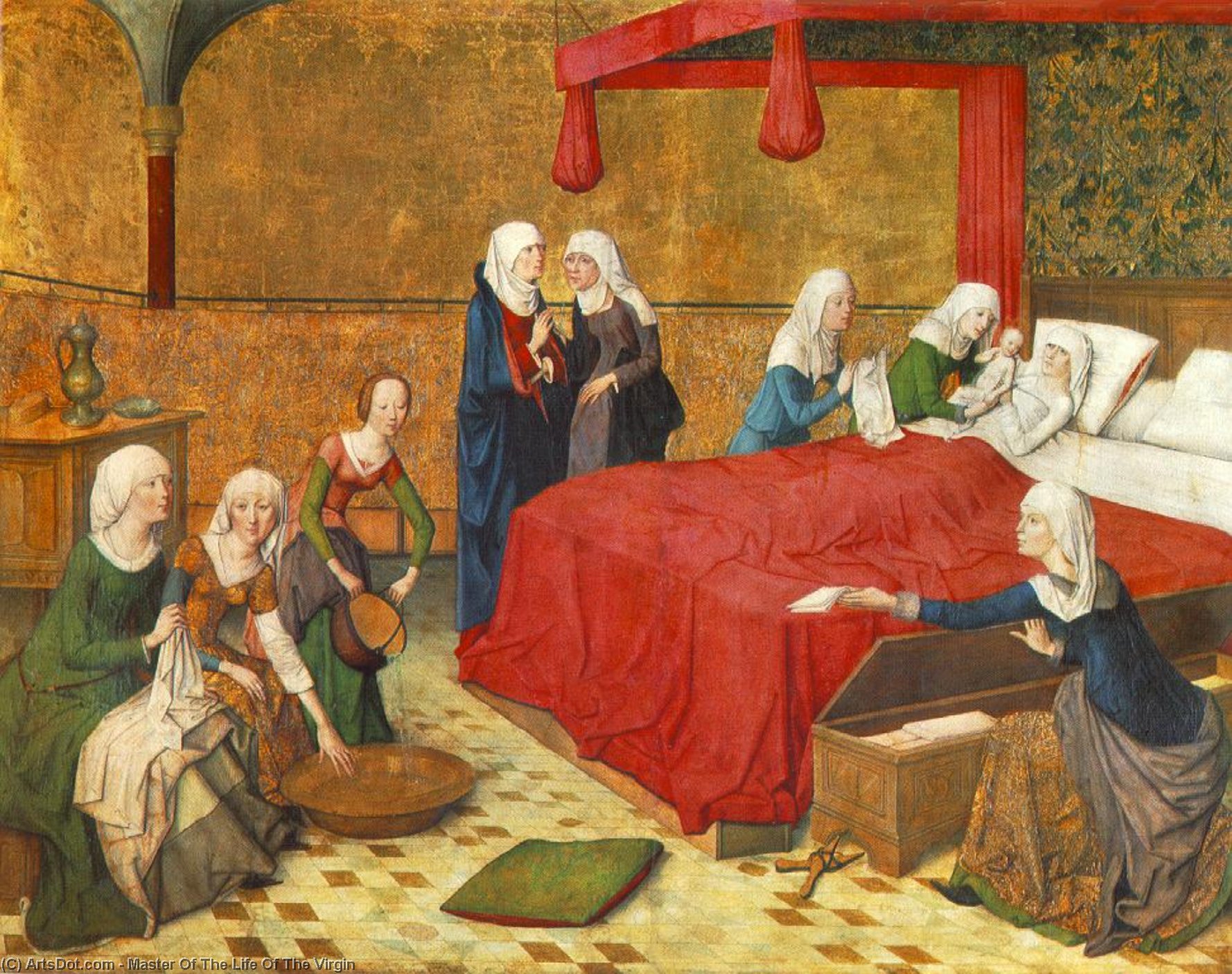 Die Geburt Mariens — Master Of The Life Of The Virgin