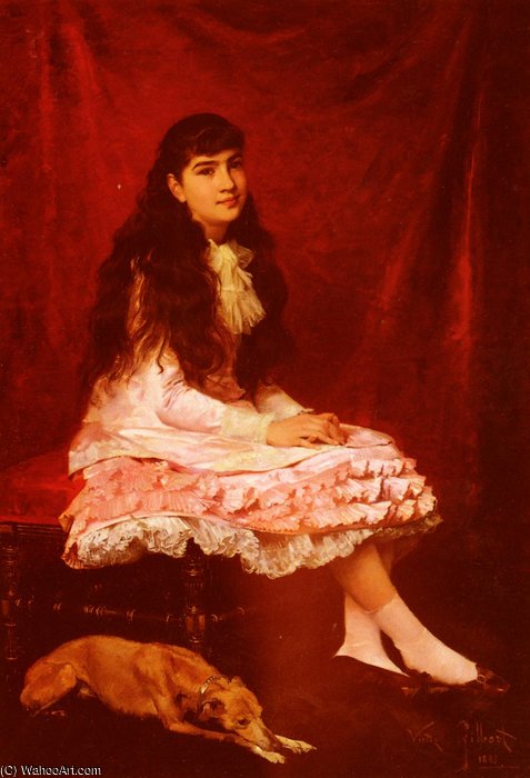 Portrait De Jeune Fille — Victor Gabriel Gilbert
