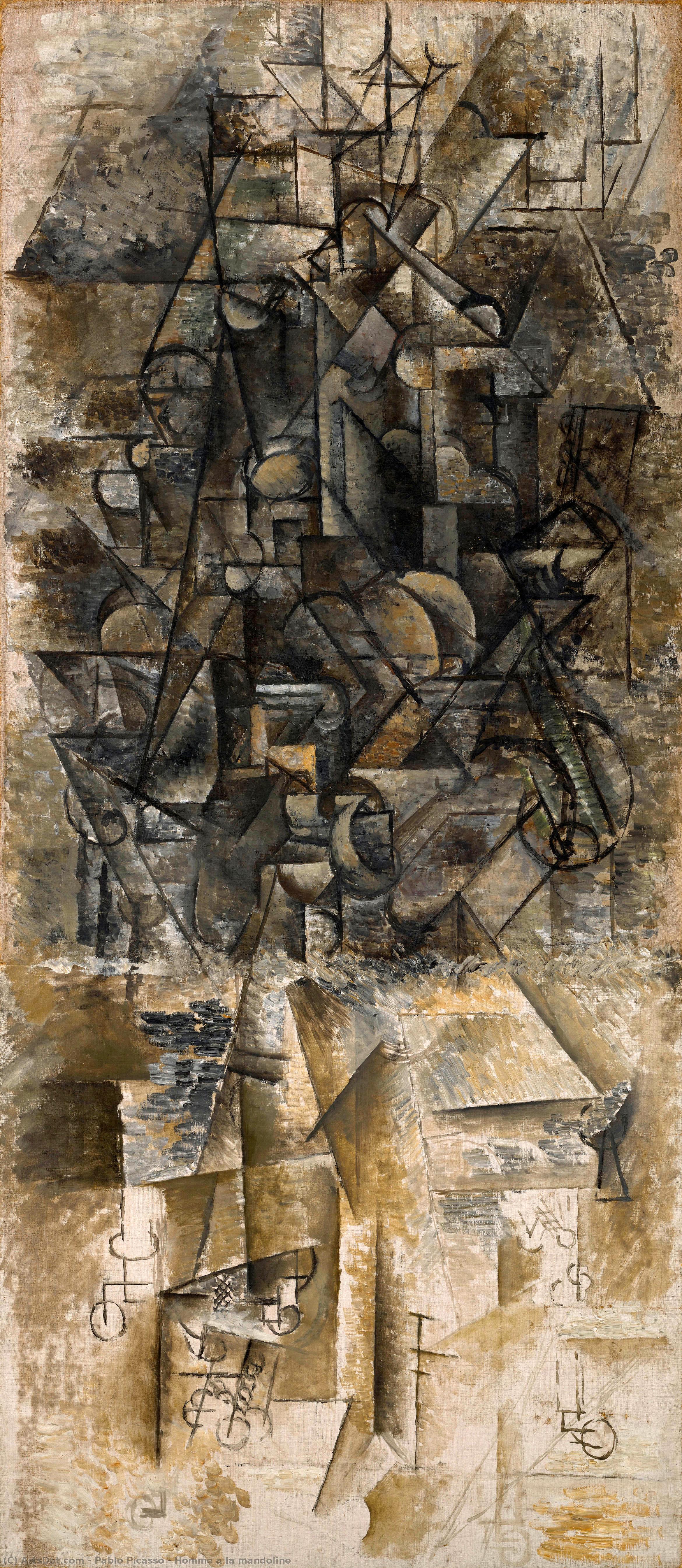 Homme A La Mandoline — Pablo Picasso