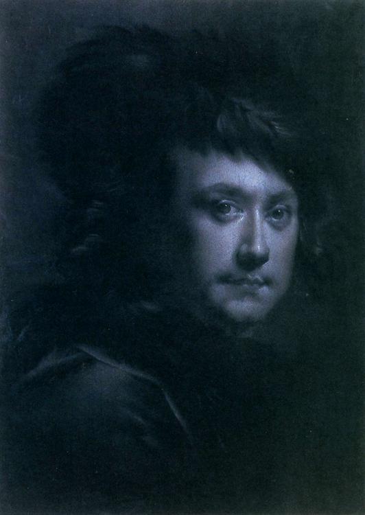 Self-portrait In A Black Feathered Hat — Joseph Wright Of Derby