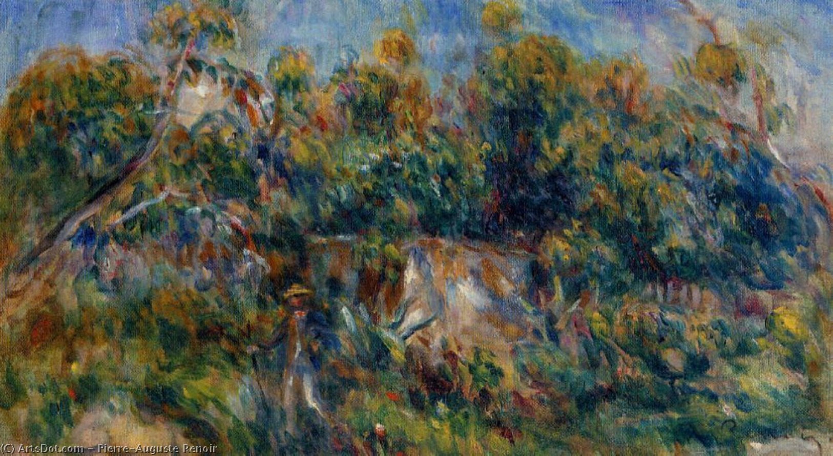 The Painter Taking A Stroll At Cagnes — Pierre-auguste Renoir