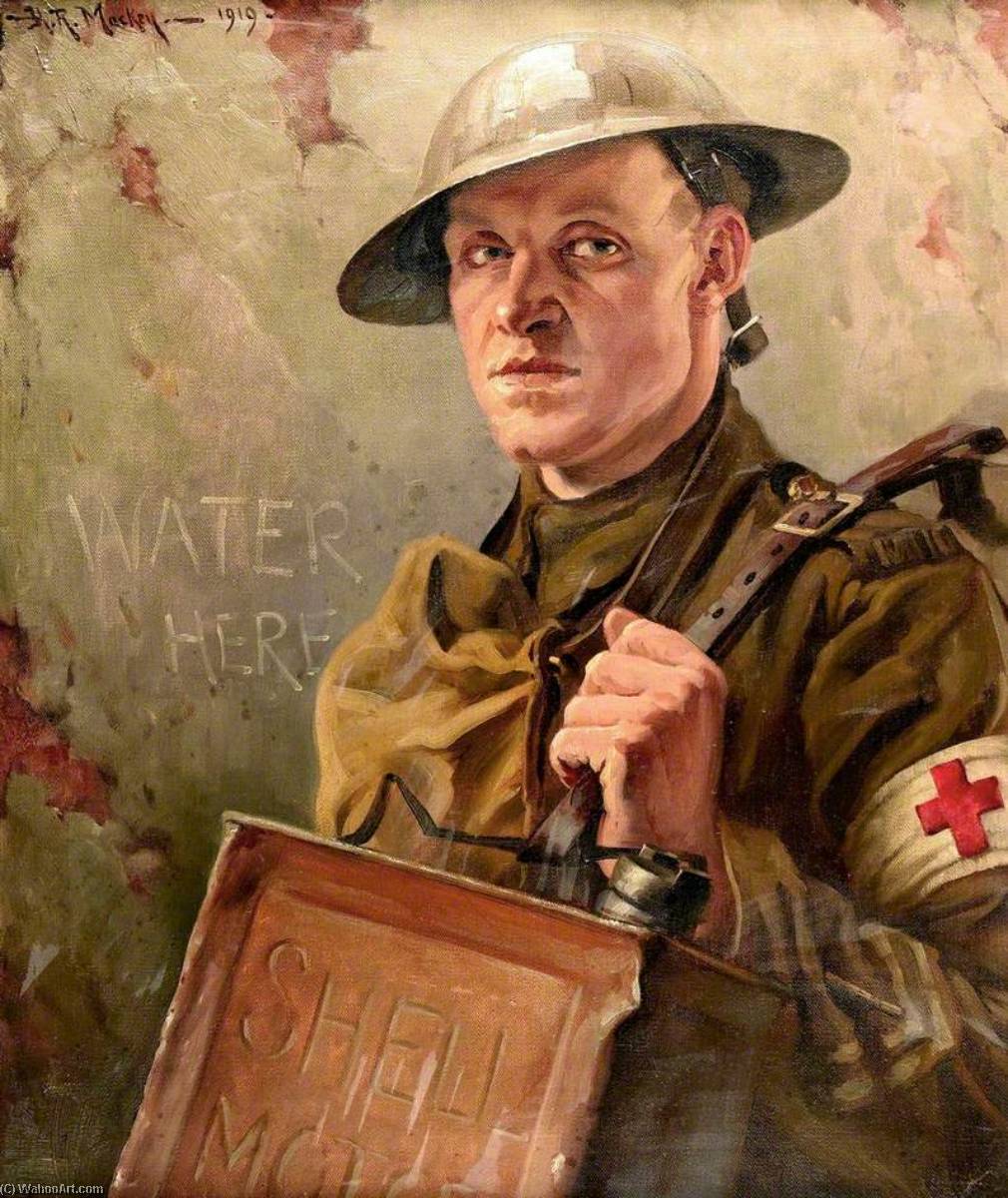 First World War A Royal Army Medical Corps Bearer Supplying Water To The Front Line — Haydn Reynolds Mackey