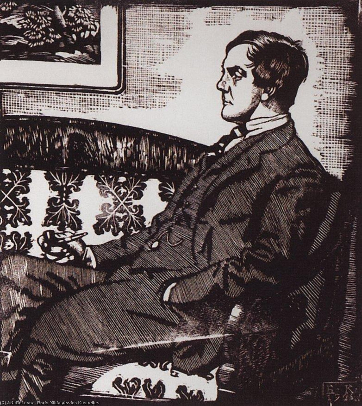 Portrait Of P.l. Kapitza — Борис Кустодиев