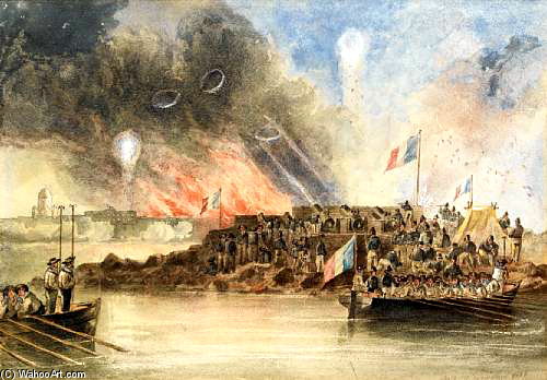The Bombardment Of Sveaborg, In The Baltic — John Wilson Carmichael