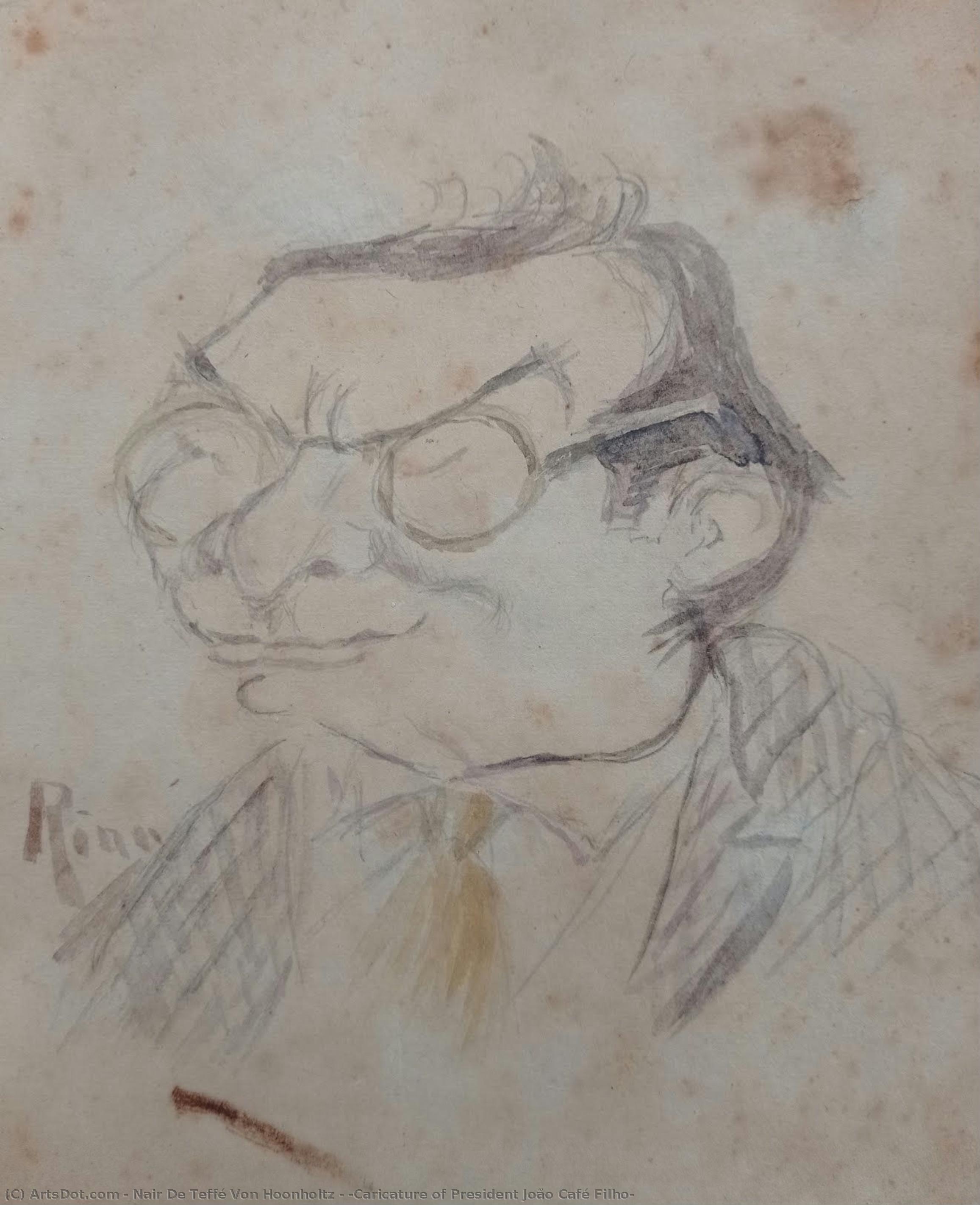 [caricature Of President João Café Filho] — Nair De Teffé Von Hoonholtz