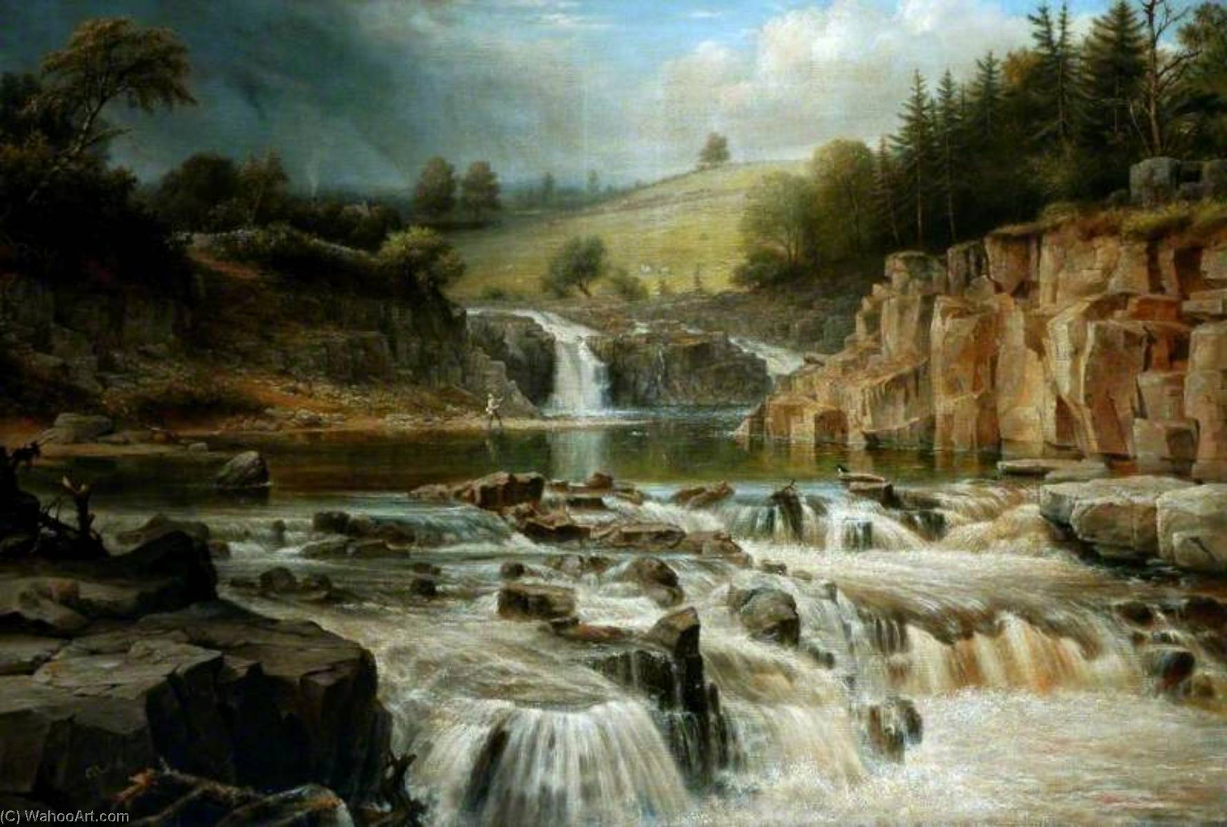 The River Tees Near Wynch Bridge — Clement Burlison