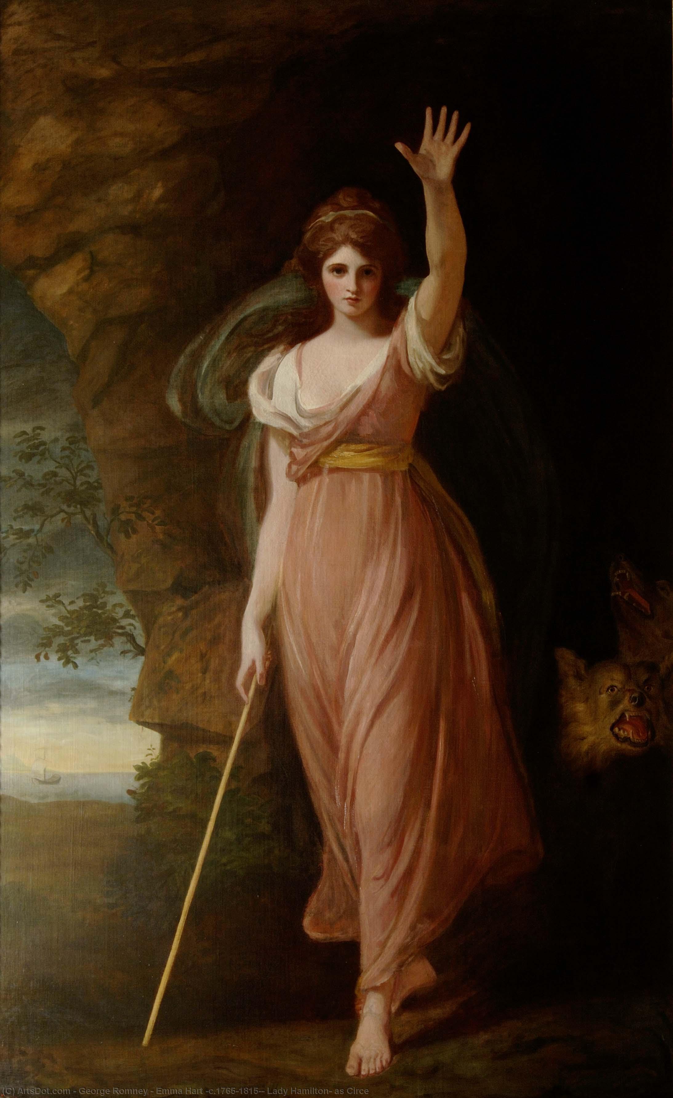 Emma Hart (c.1765–1815), Lady Hamilton, As Circe — ジョージ・ロミユー