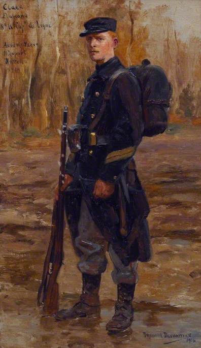 Claes, Flamand Huitième Régiment, Infanterie De Ligne, Anvers, Ysers, Nieuport, Watteren, 1914 — Raymond Desvarreux