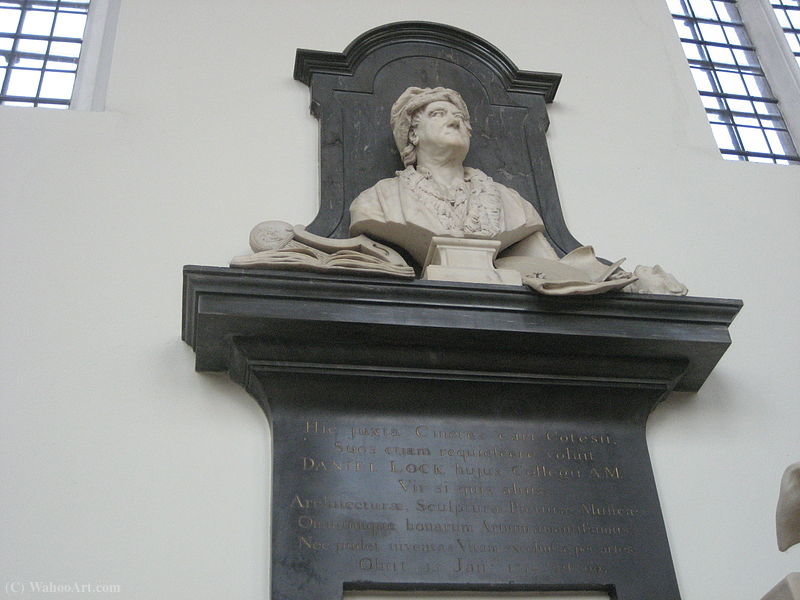Bust Of Daniel Lock By Louis-françois Roubiliac In Trinity College Chapel, Cambridge, England (uk) — Louis-françois Roubiliac
