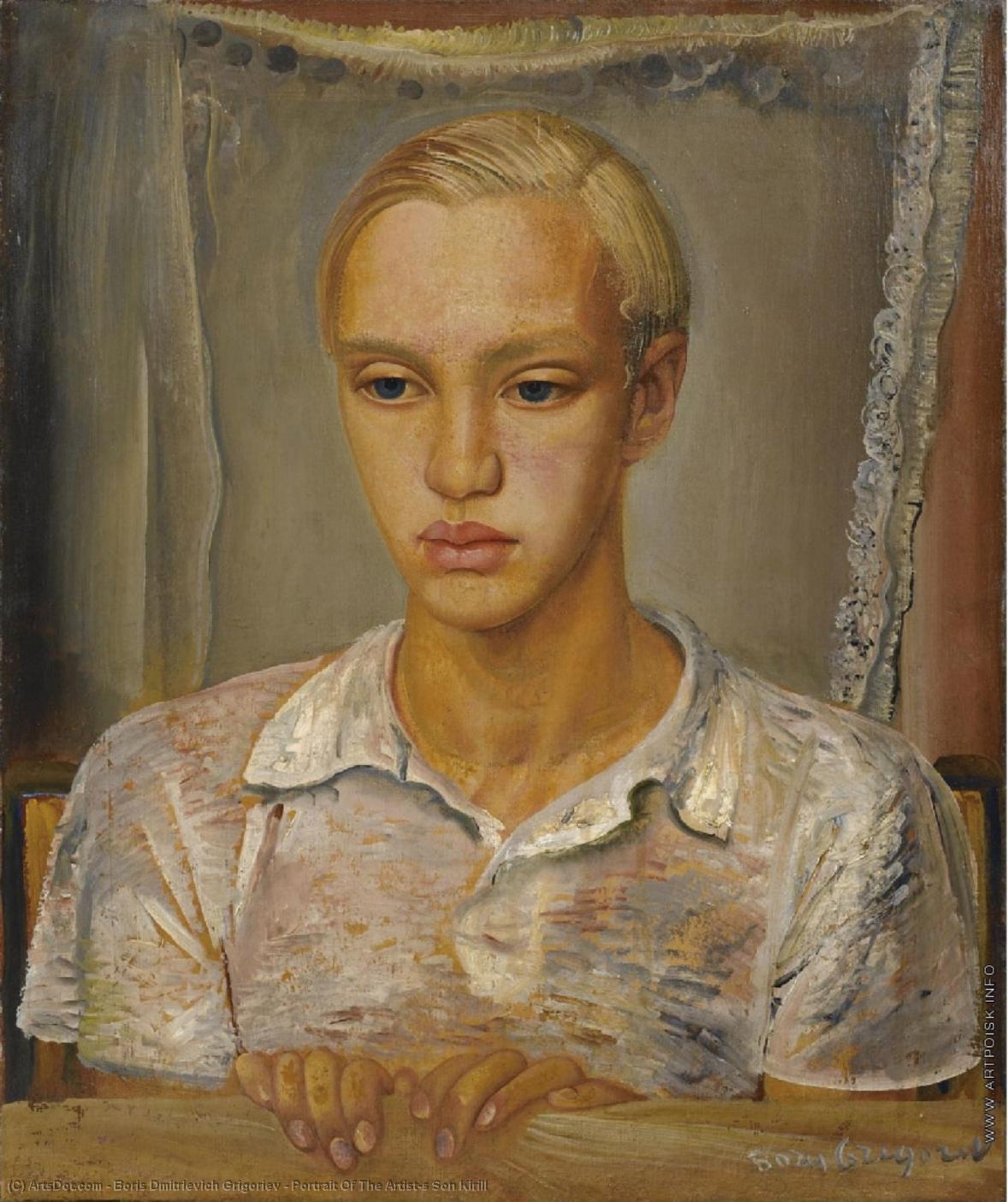 Portrait Of The Artist's Son Kirill — Boris Dmitrievich Grigoriev