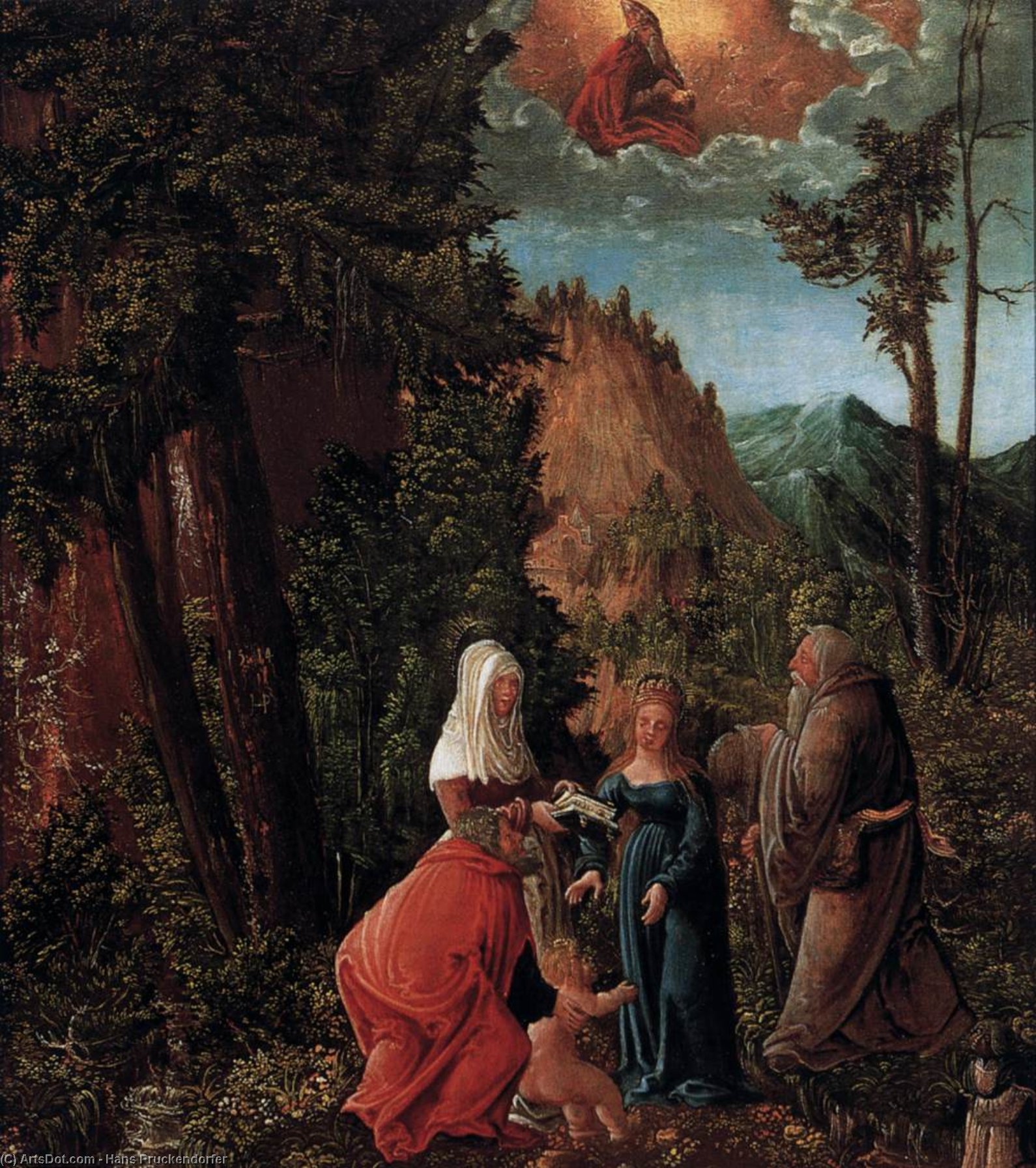 The Holy Family In A Forest — Hans Pruckendorfer