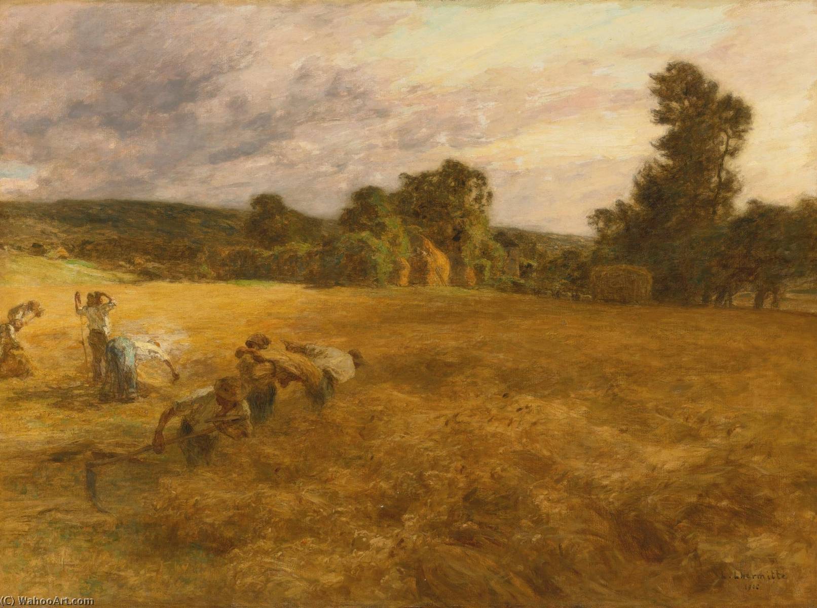 L'orage En Moisson — Léon Augustin L'hermitte