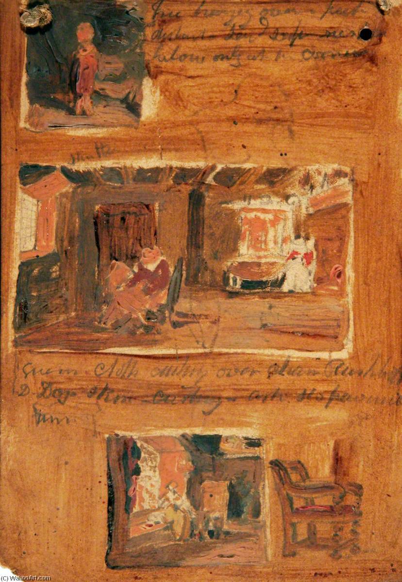 Three Interiors With Figures — Джозеф Кловер