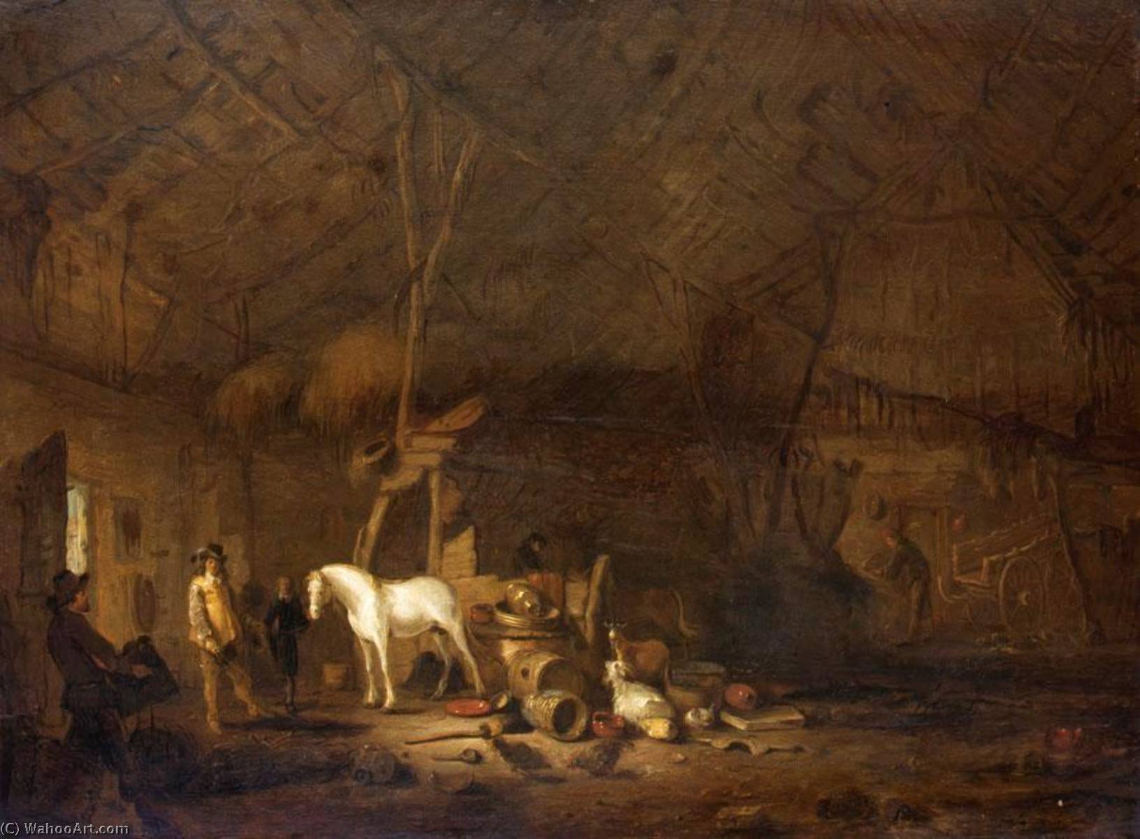 Barn Interior — Egbert Lievensz Van Der Poel