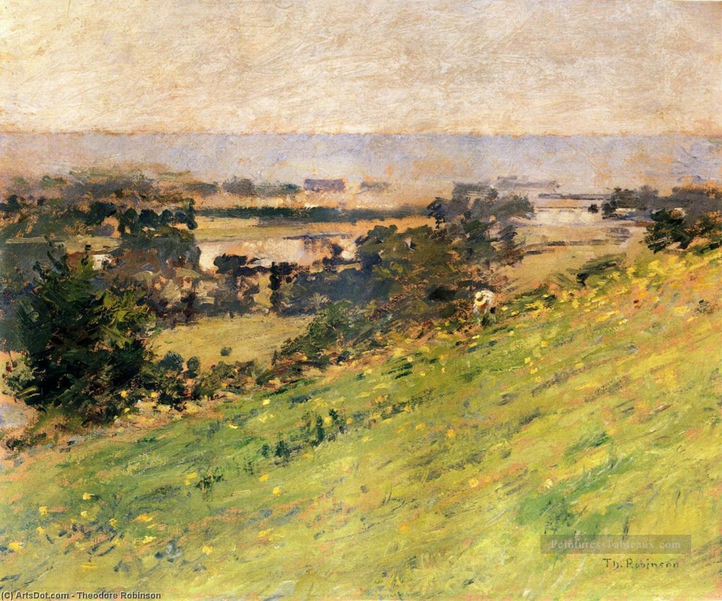 View Of The Seine — Theodore Robinson