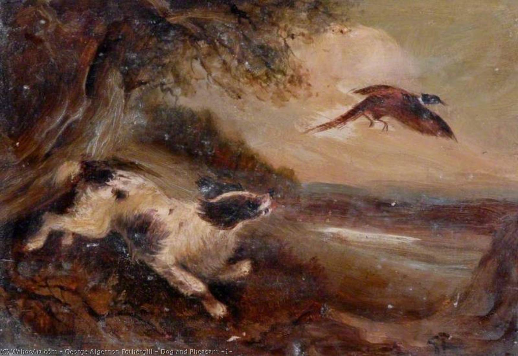 Dog And Pheasant (1) — George Algernon Fothergill