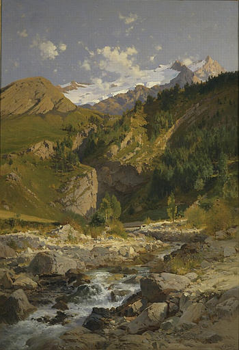 Le Torrent De Chalvachère, Le Glacier Du Tabuchet Et La Meije — Laurent Guetal