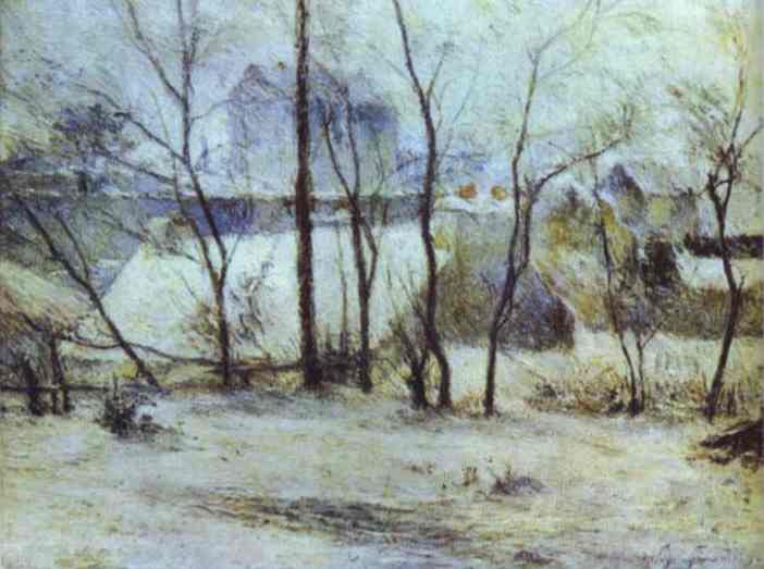 Effect Of Snow — Eugène Henri Paul Gauguin