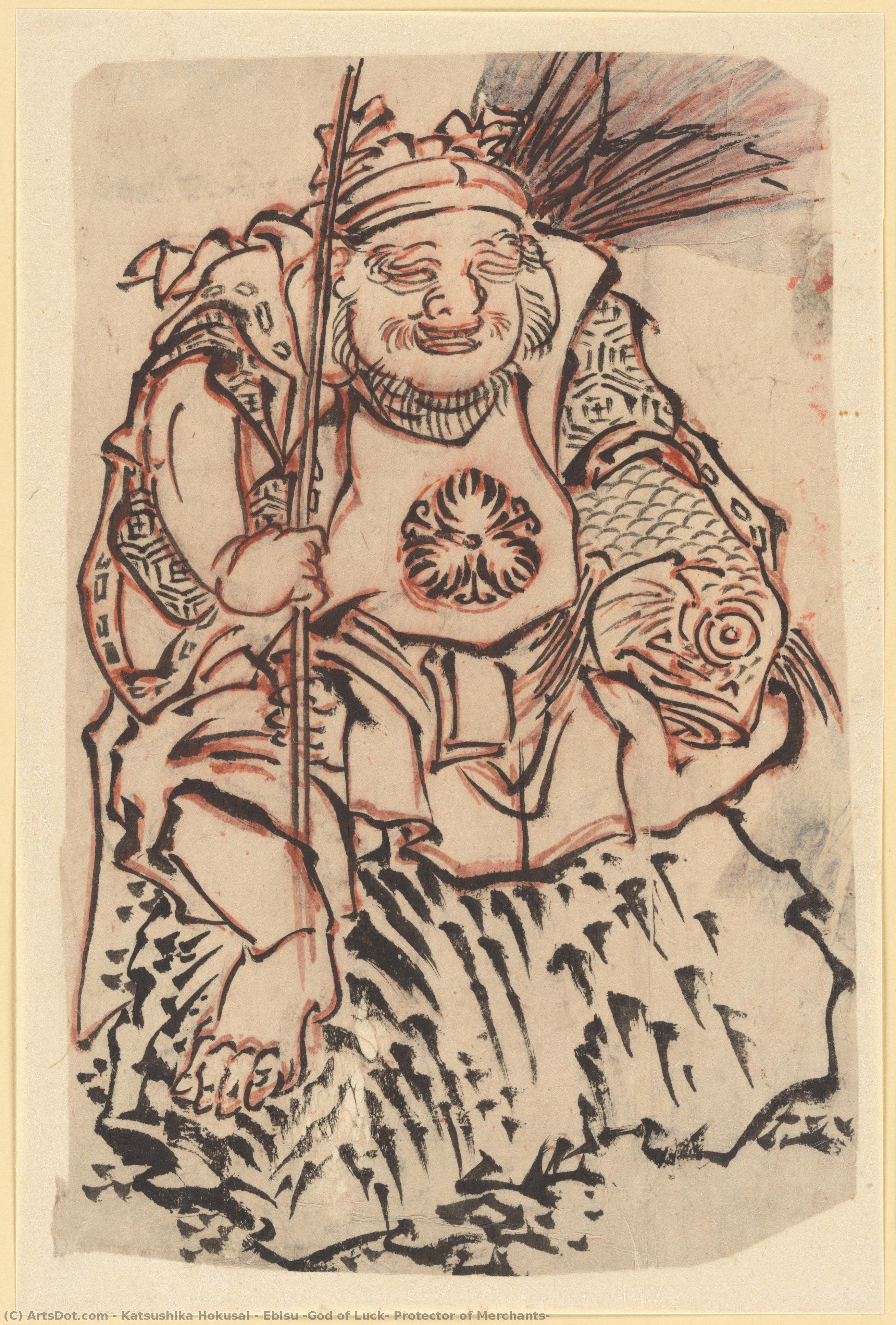 Ebisu (god Of Luck, Protector Of Merchants) — Katsushika Hokusai