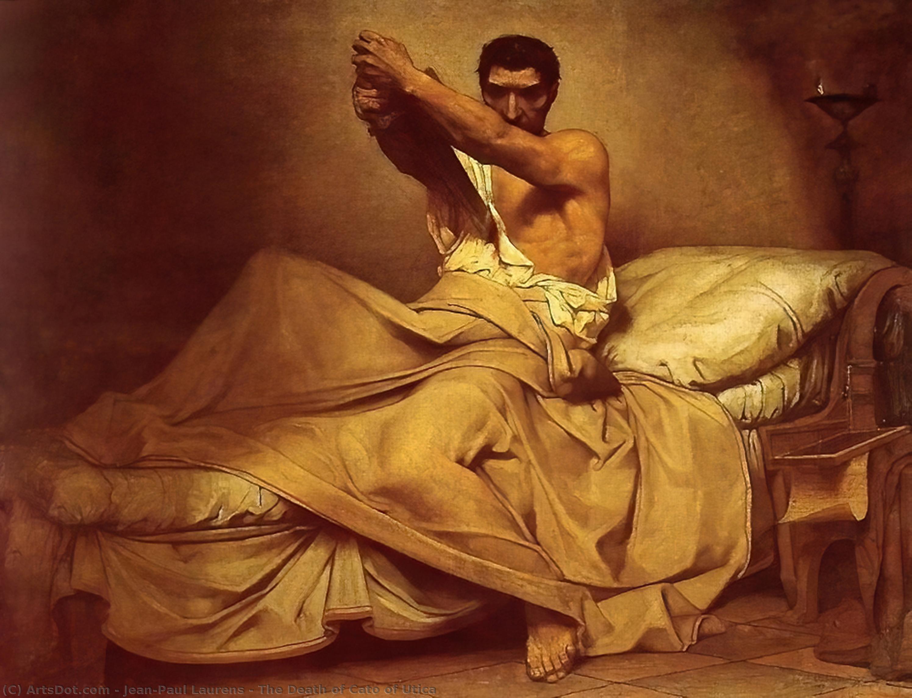 The Death Of Cato Of Utica — Jean-paul Laurens