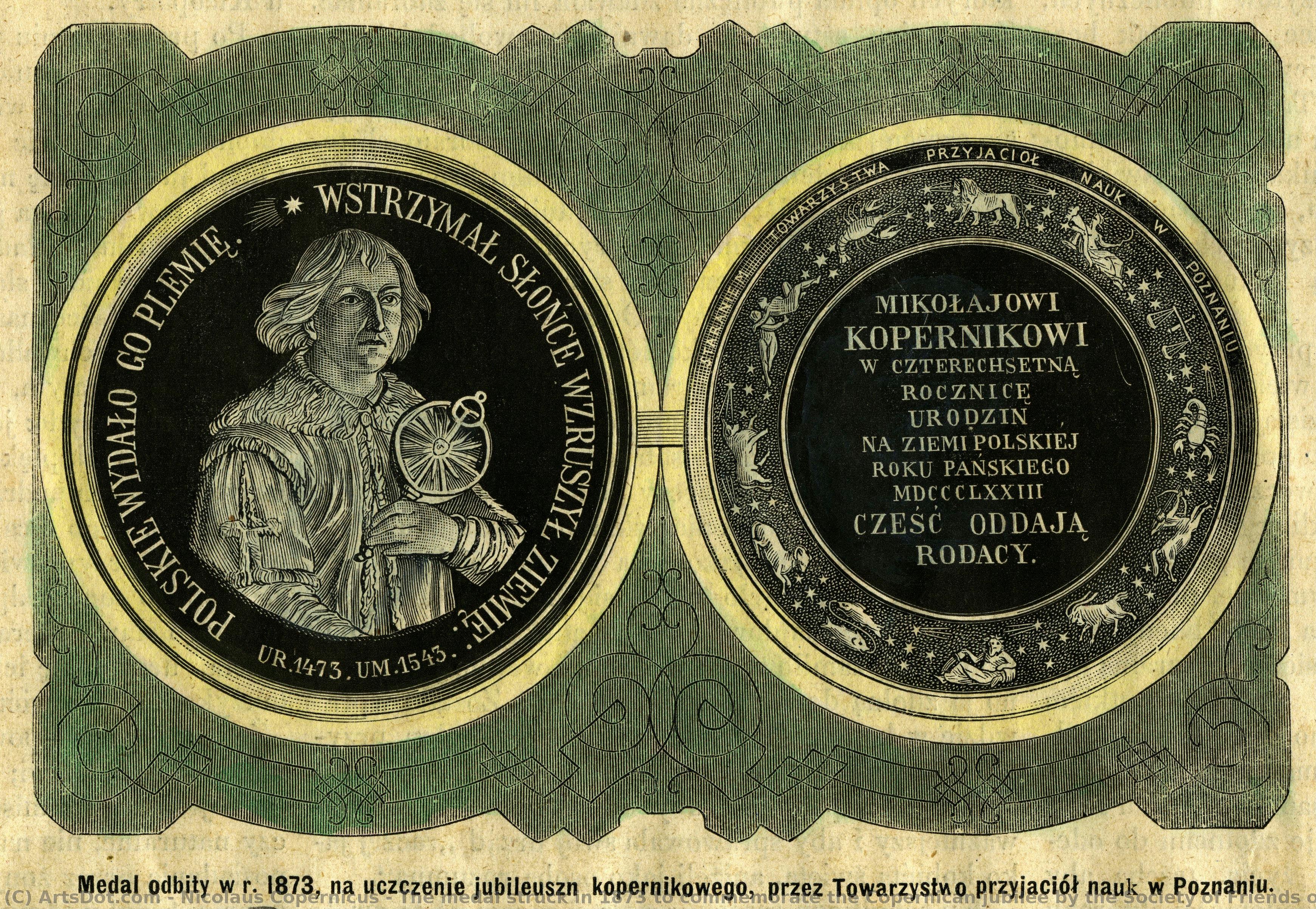 The Medal Struck In 1873 To Commemorate The Copernican Jubilee By The Society Of Friends Of Science In Poznań — Nikolaus Kopernikus