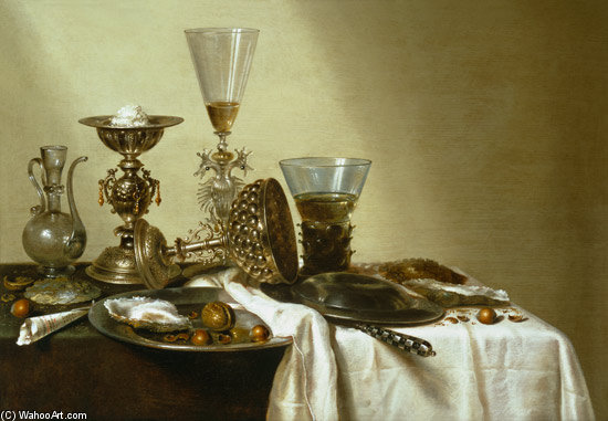 Still Life With Oysters And Nuts — Willem Claesz Heda