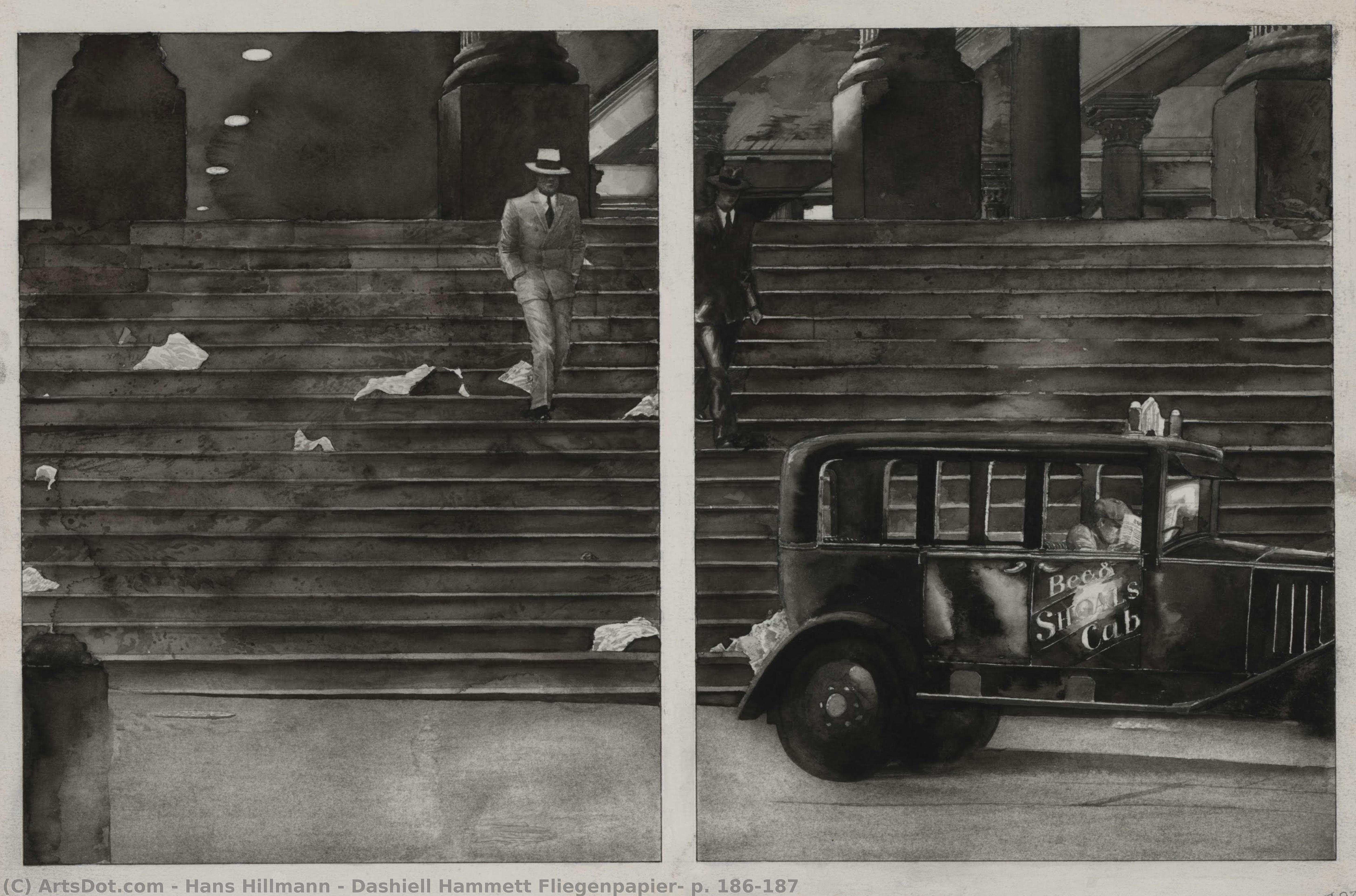 Dashiell Hammett Fliegenpapier, P. 186-187 — Hans Hillmann