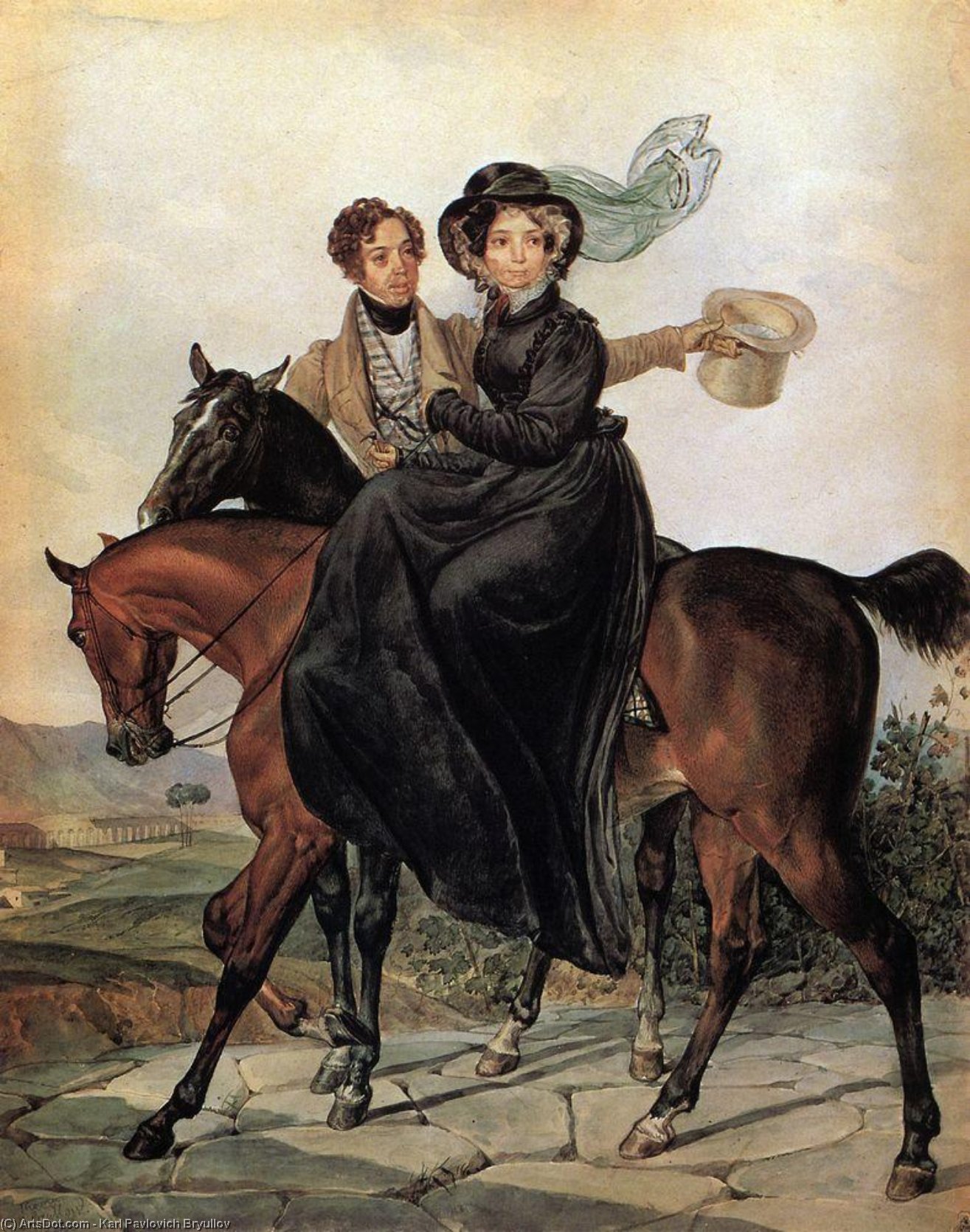 Portrait Of K. A. And M. Ya. Narishkin — Karl Pavlovich Bryullov