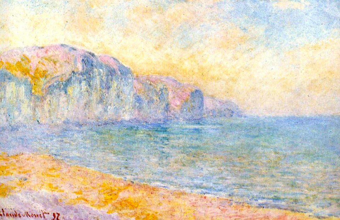 Cliffs At Pourville, Morning — クロード・モネ