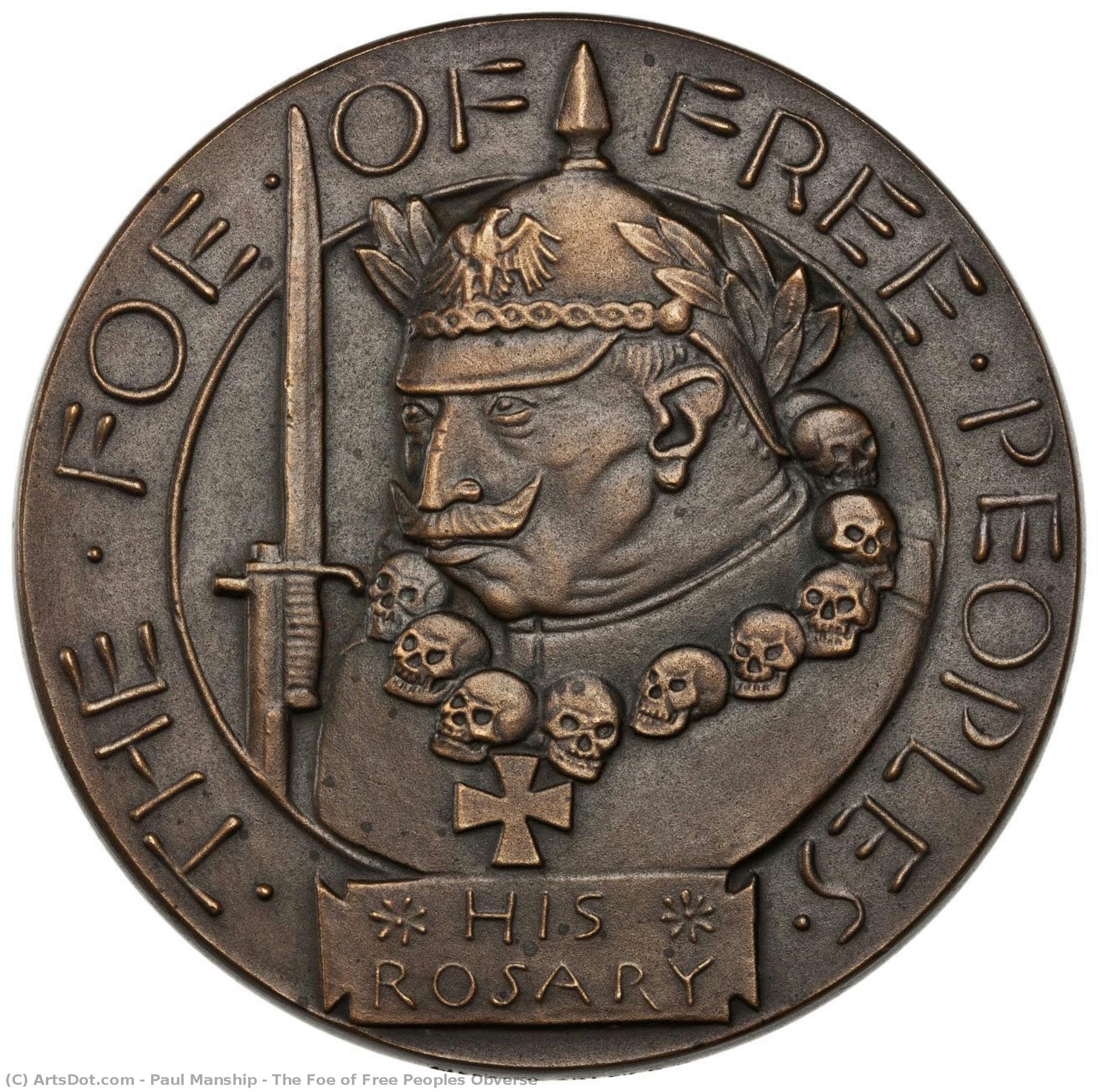 The Foe Of Free Peoples Obverse — Paul Manship