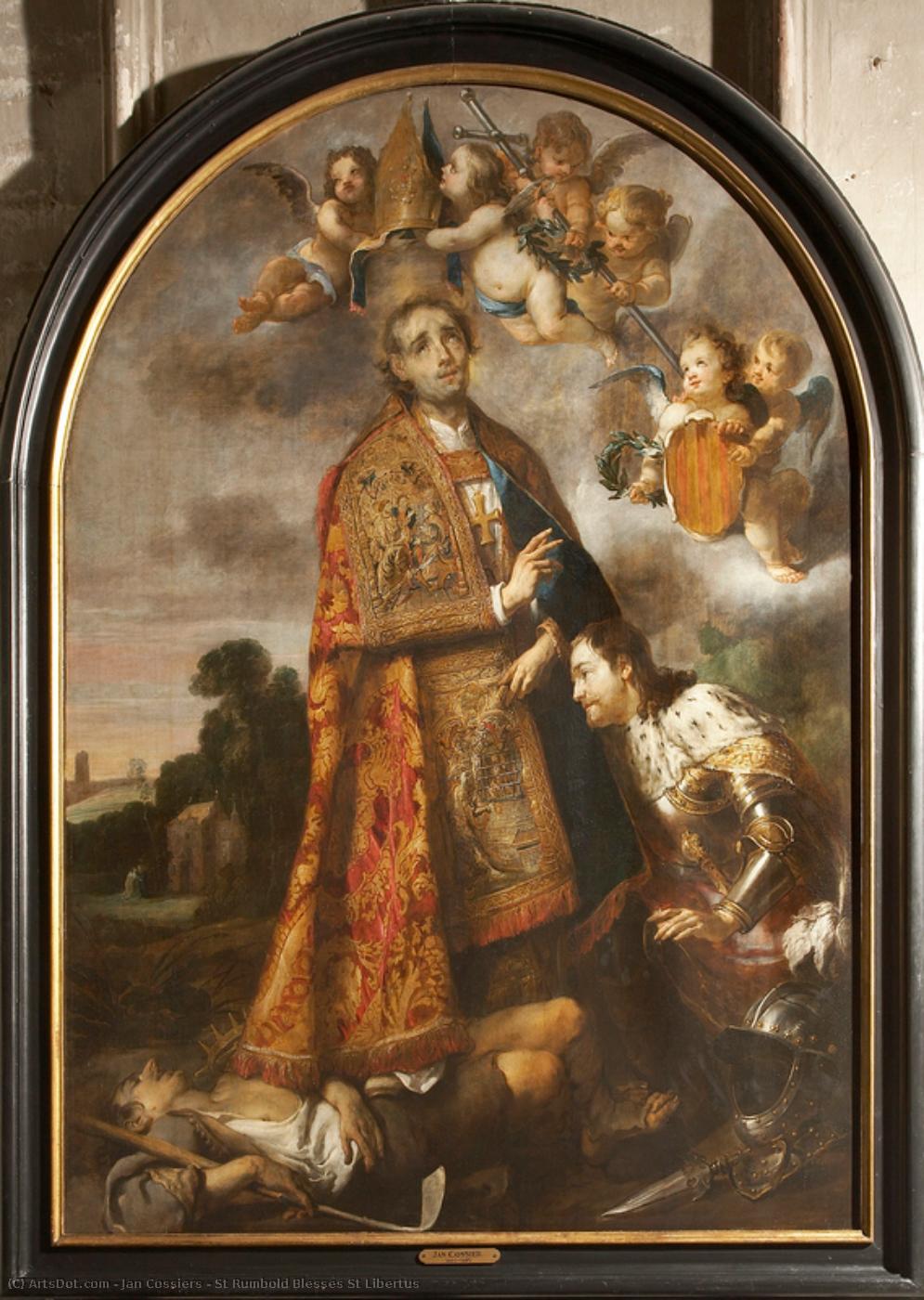 St Rumbold Blesses St Libertus — Jan Cossiers