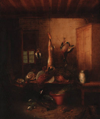 Dead Game Hanging In A Larder — Benjamin Blake