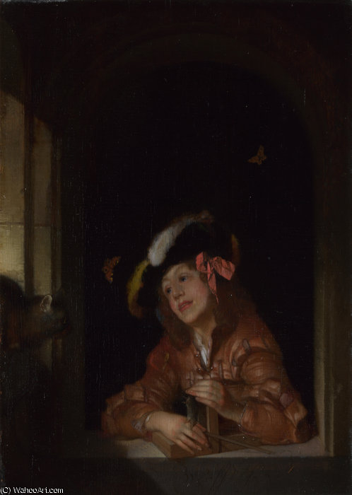 A Boy With A Mousetrap — Adriaen Van Der Werff