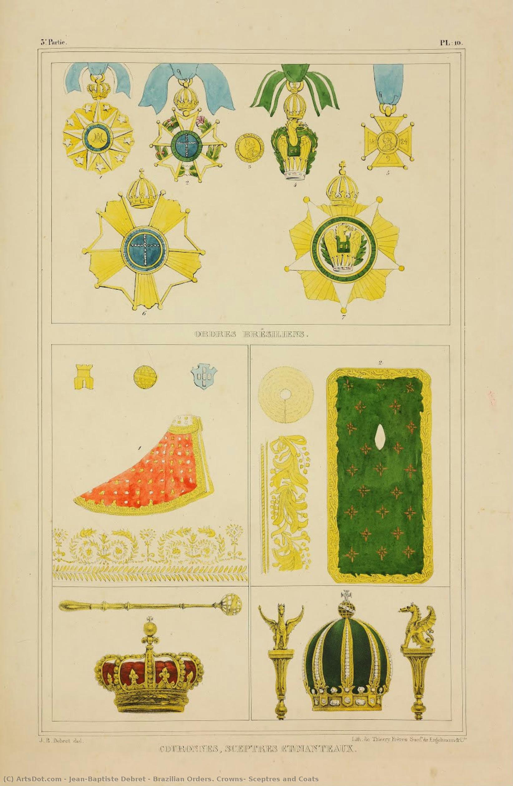 Brazilian Orders. Crowns, Sceptres And Coats — Жан Батист Дебре