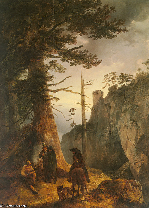 Jager Vor Einer — Friedrich Gauermann
