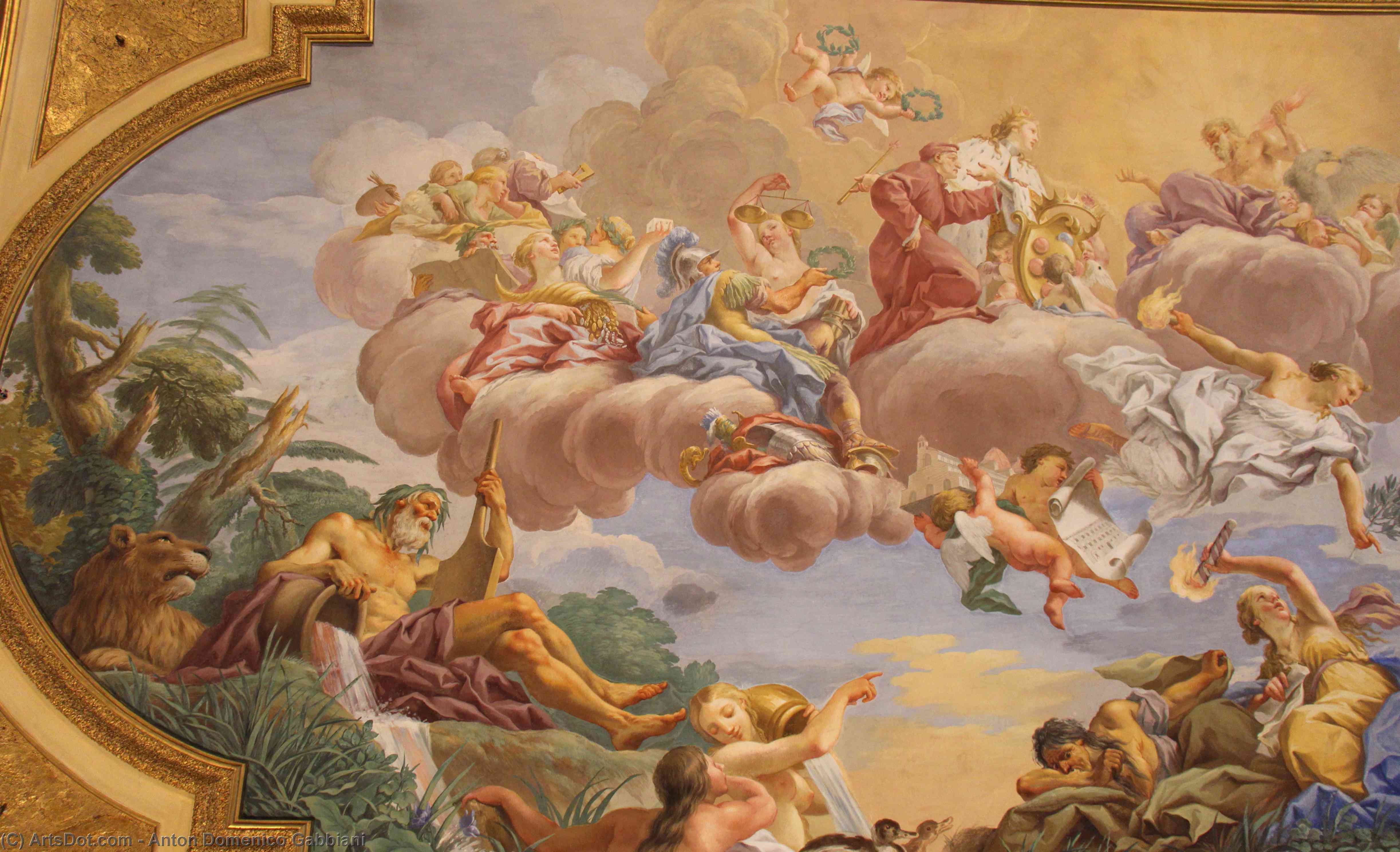Medici Villa At Poggio A Caiano — Anton Domenico Gabbiani