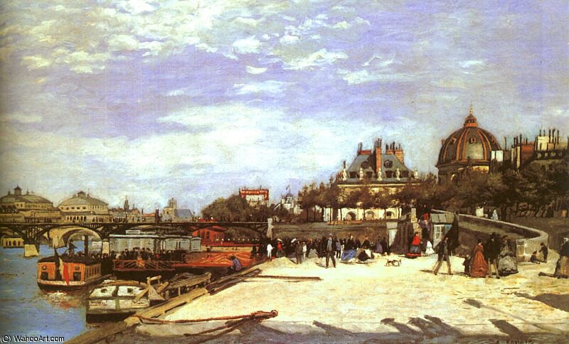 The Pont Des Arts, Paris, Oil On Canvas, Norton — Pierre-auguste Renoir