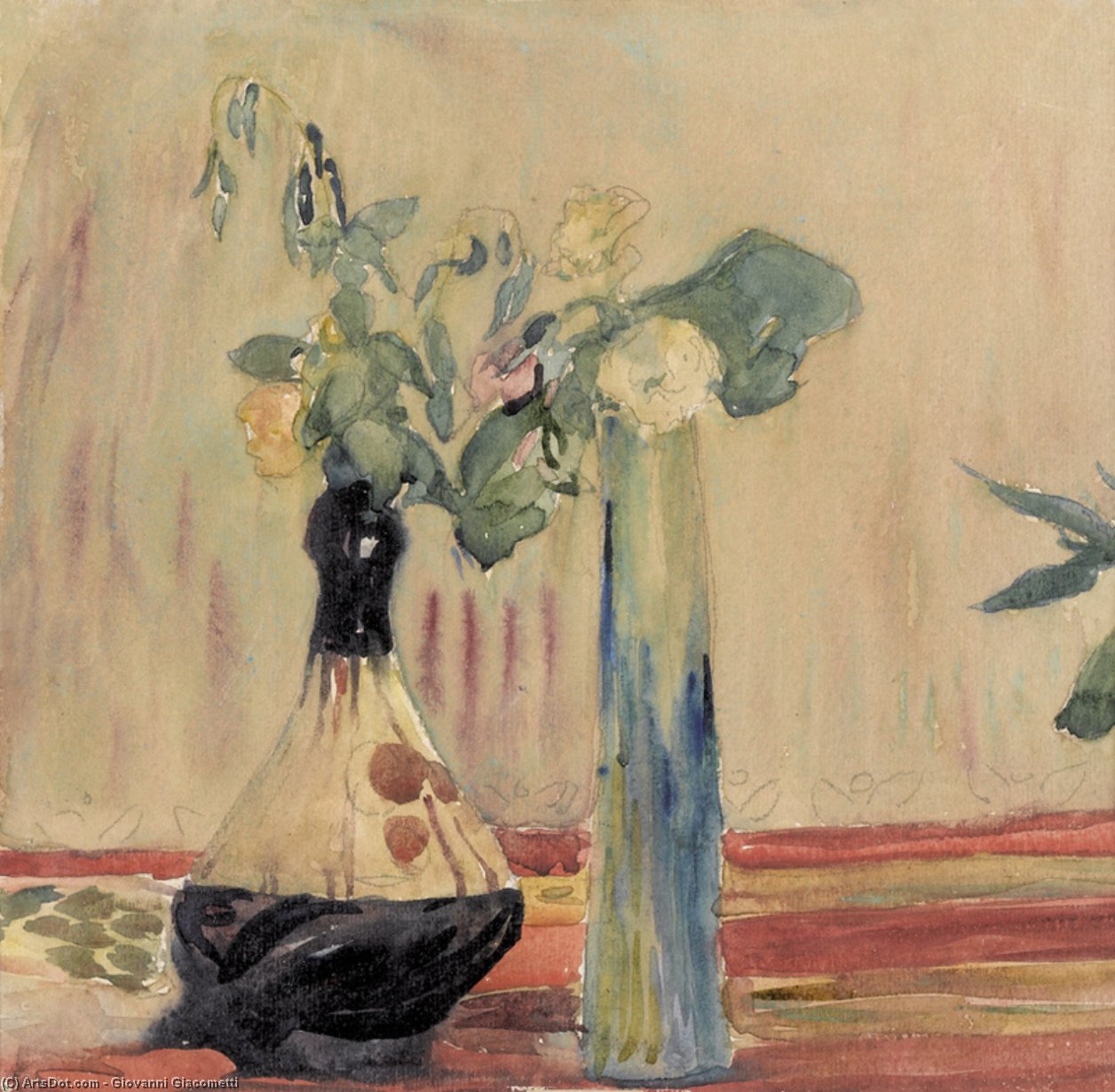 Still Life With Flowers And Vases — Giovanni Giacometti