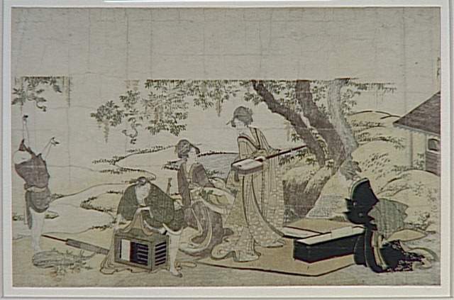 Concert Under The Wisteria — Katsushika Hokusai