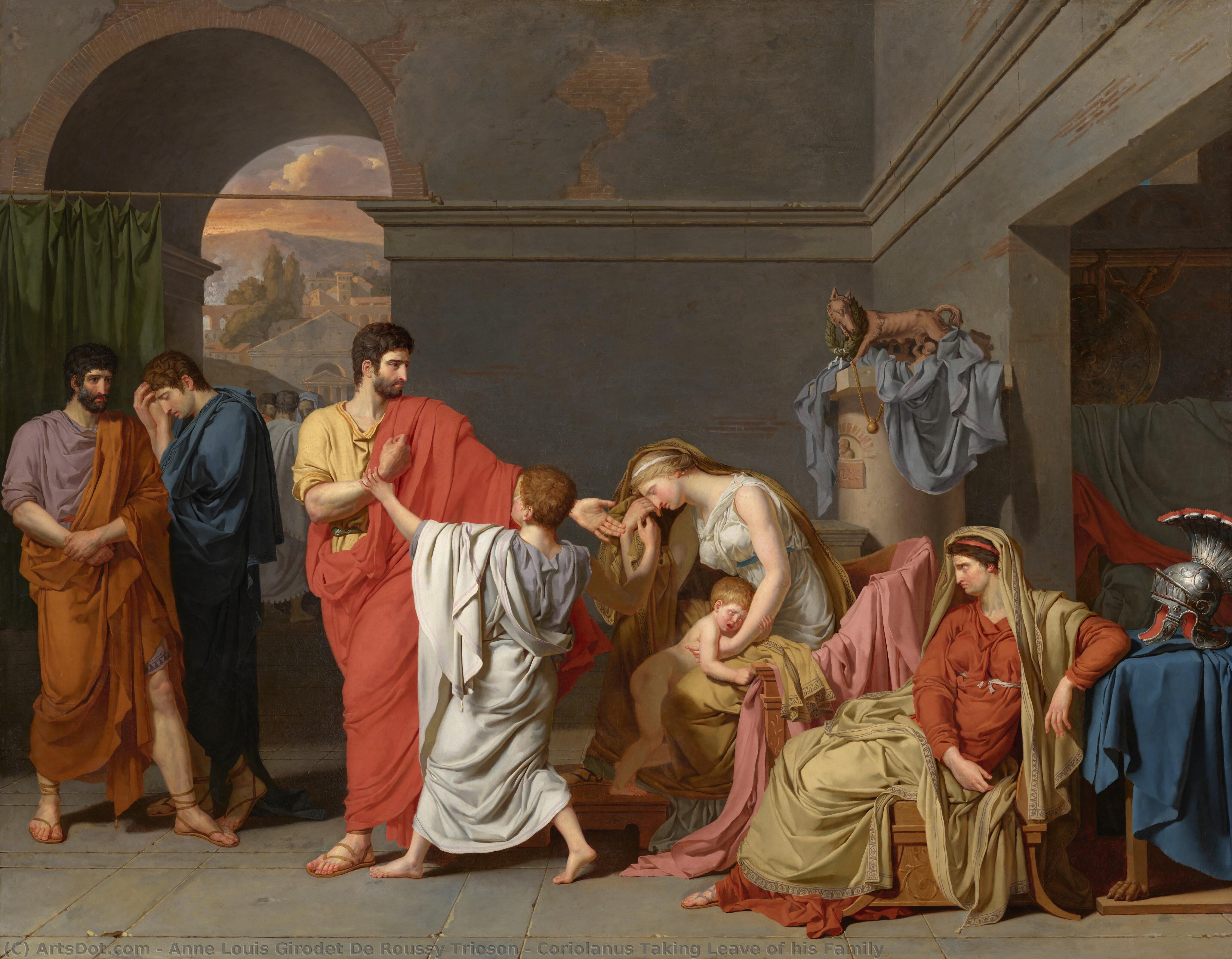Coriolanus Taking Leave Of His Family — Anne-louis Girodet