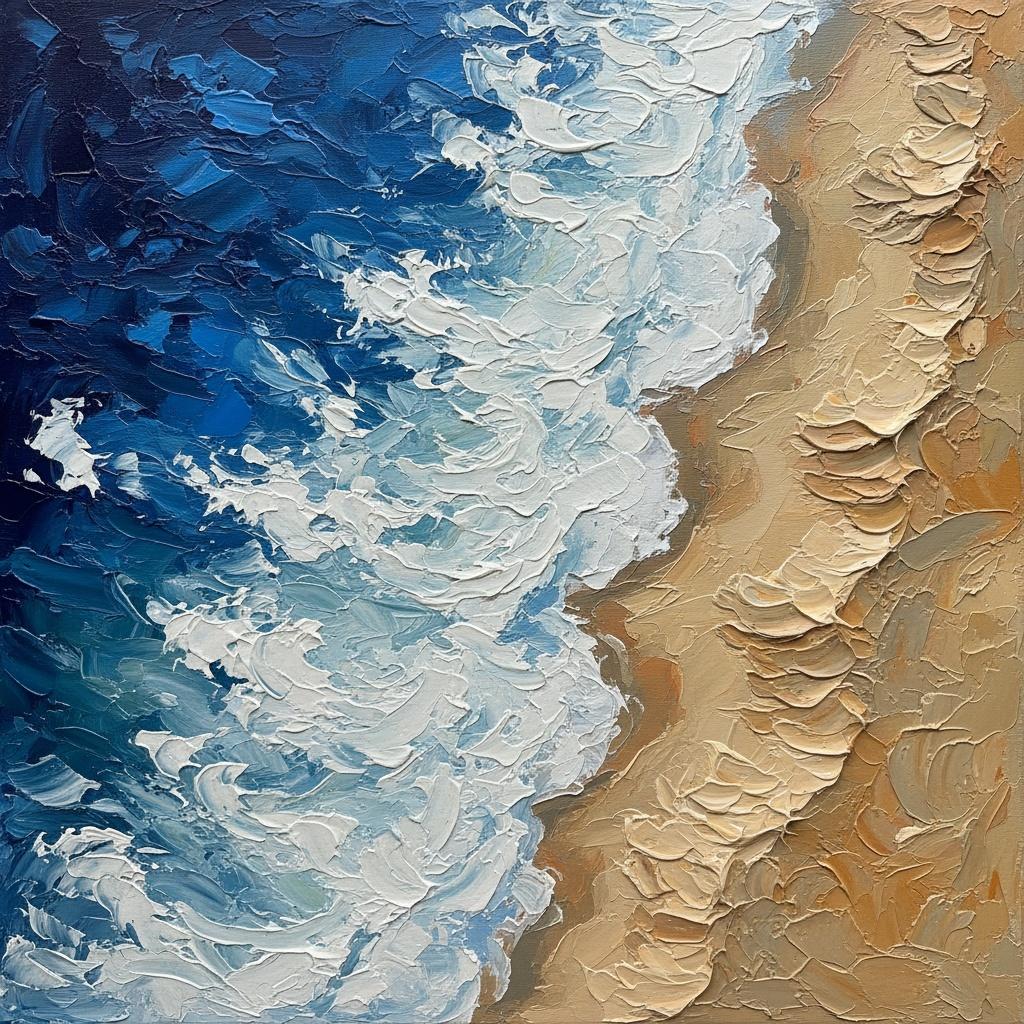 Rhythmic Surge Of Ultramarine And Ochre In A Singular Impasto Masterpiece — David Moreau