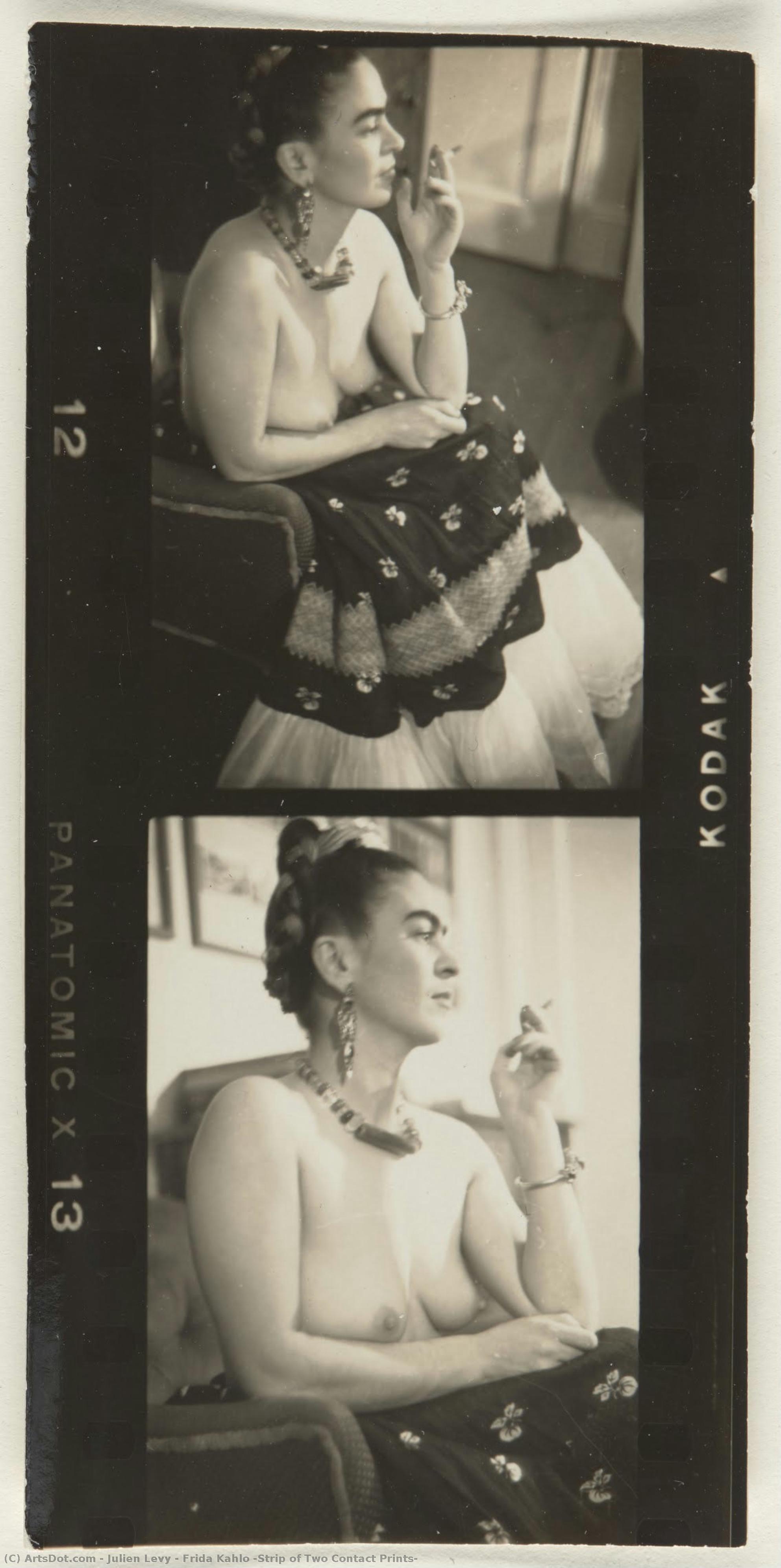 Frida Kahlo (strip Of Two Contact Prints) — Julien Levy