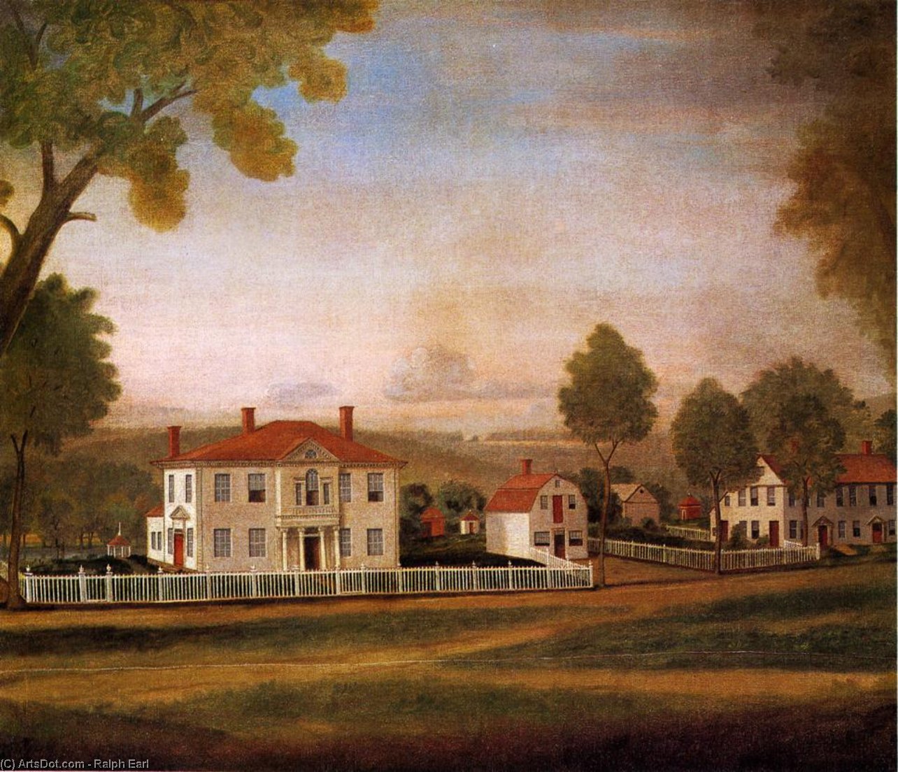 Houses Fronting New Milford Green — Ralph Earl