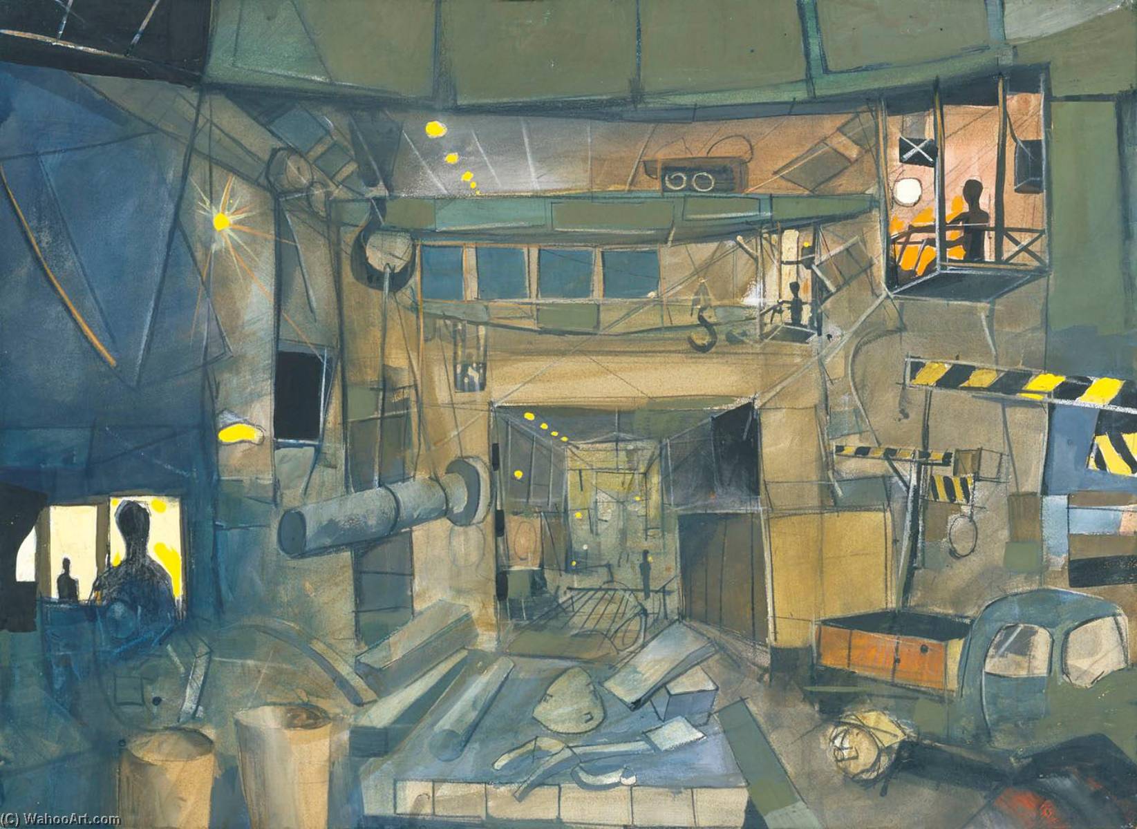 Machine Shop Showing Gantry Cranes Newport News Shipyard — John Hultberg