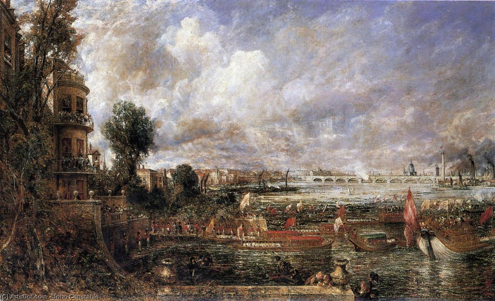 The Opening Of Waterloo Bridge Seen From Whitehall Stairs, June 18th 1817 — Джон Констабл